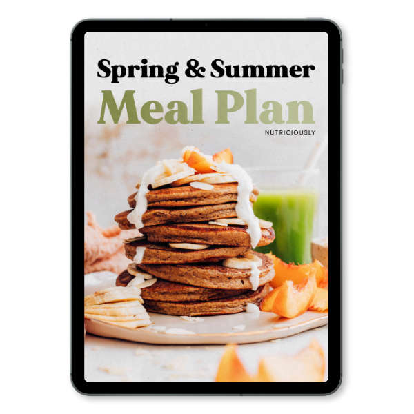 Spring Summer Meal Plan iPad on white background