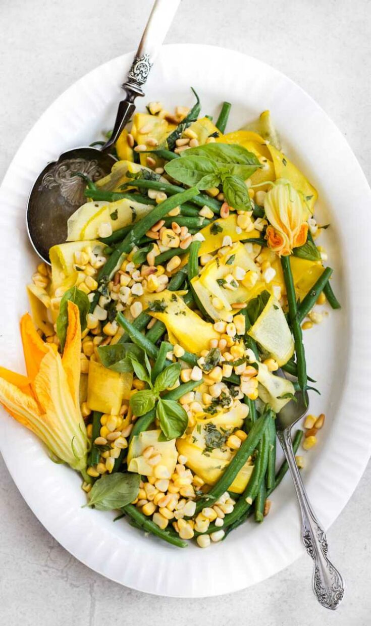 Summer squash with blossom