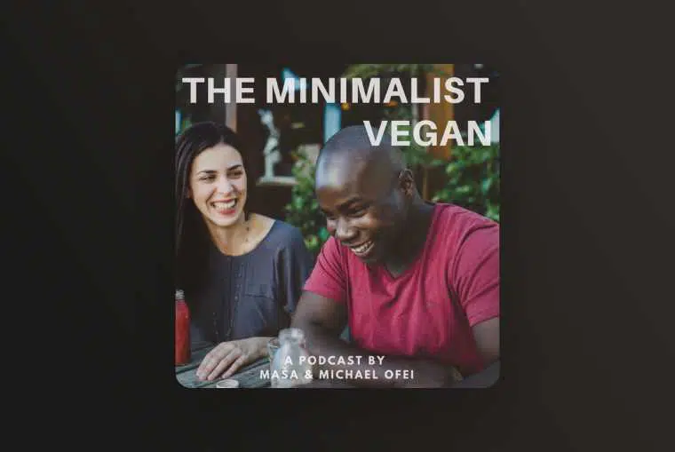 the minimalist vegan image on dark brown image