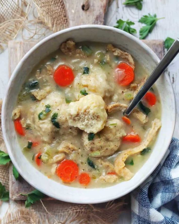 Vegan Chicken and Dumplings Soup