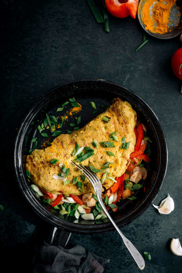 Vegan Chickpea Omelette by Nutriciously 4