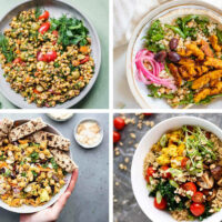 4 Vegan Couscous Recipes in different bowls