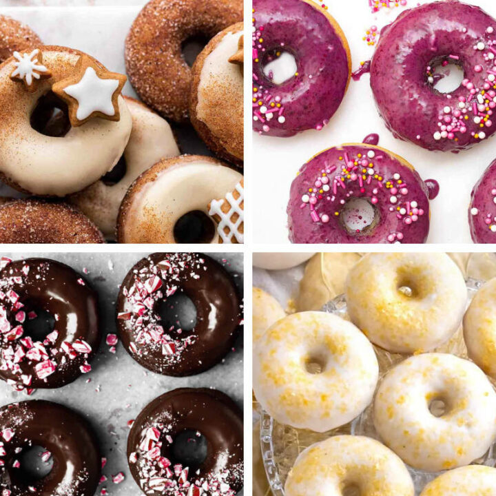 4 Vegan Donut Recipes from gingerbread to blueberry, chocolate and lemon
