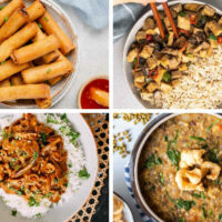 4 Vegan Filipino Recipes with veggies and rice