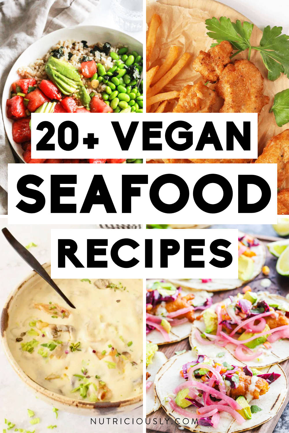 Vegan Fish Seafood Recipes Pin