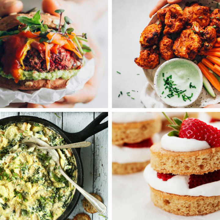 4 Vegan Memorial Day Recipes from burger to strawberry shortcake, dip, and wings