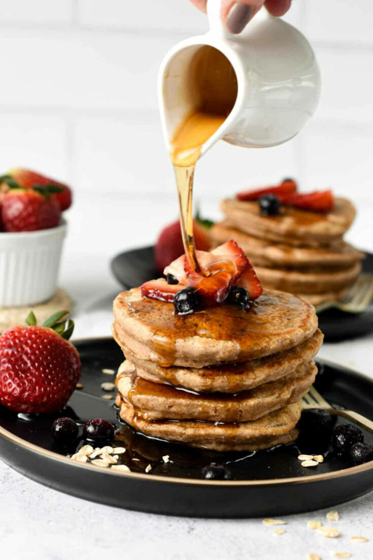 Vegan Oatmeal Pancakes low FODMAP