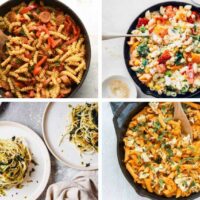 4 Vegan Pasta Recipes from white sauce to roasted red pepper