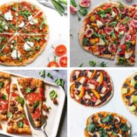 4 different Vegan Pizza Recipes from walnut crumble to cheese and caramelized onion