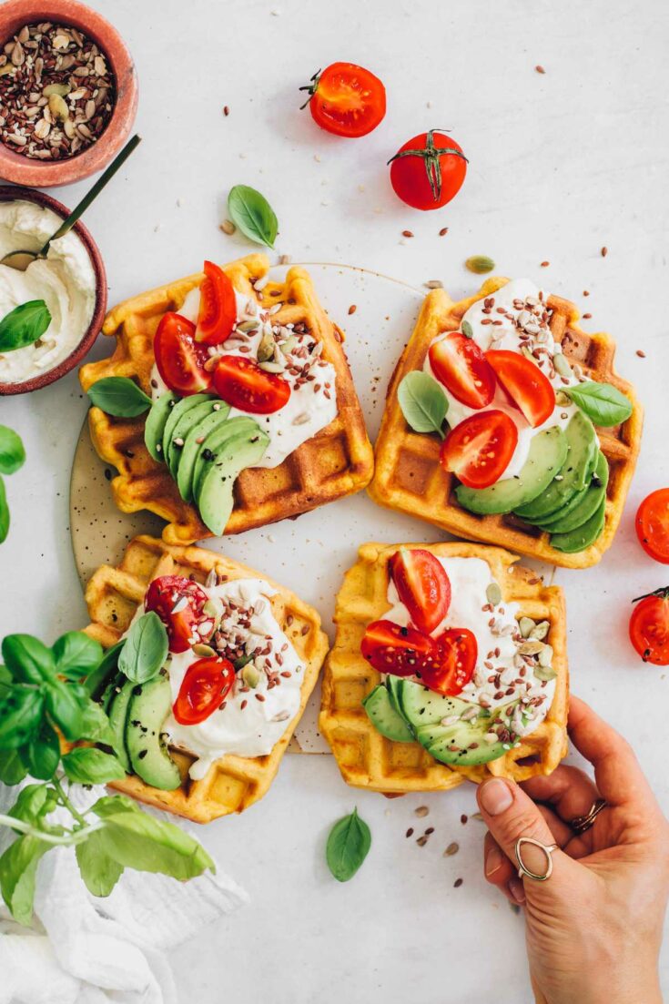 Vegan Pumpkin Waffles by Nutriciously