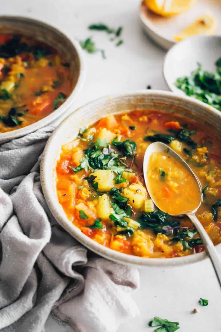 Vegan Red Lentil Soup by Nutriciously 7