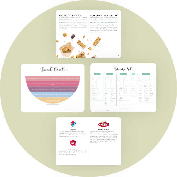 Vegan Starter Kit Bonuses Sample Sheets on Green Circle