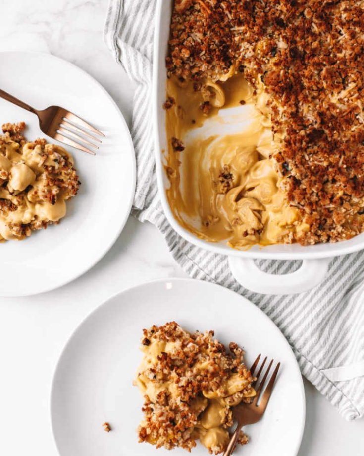Vegan Thanksgiving Dinner Baked Mac and Cheese
