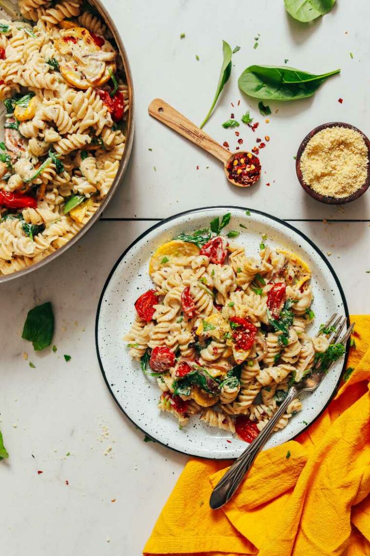 White Pasta with Summer Vegetables