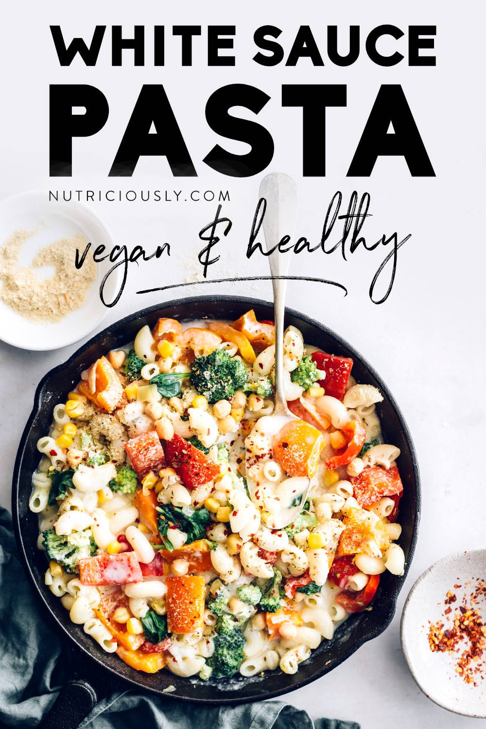 Vegan vit sås Pasta Pin