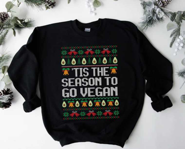 vegan christmas sweater