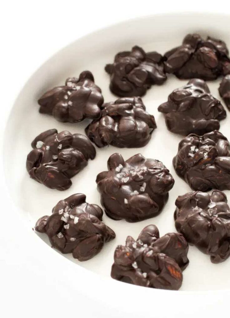 dark chocolate almond cluster
