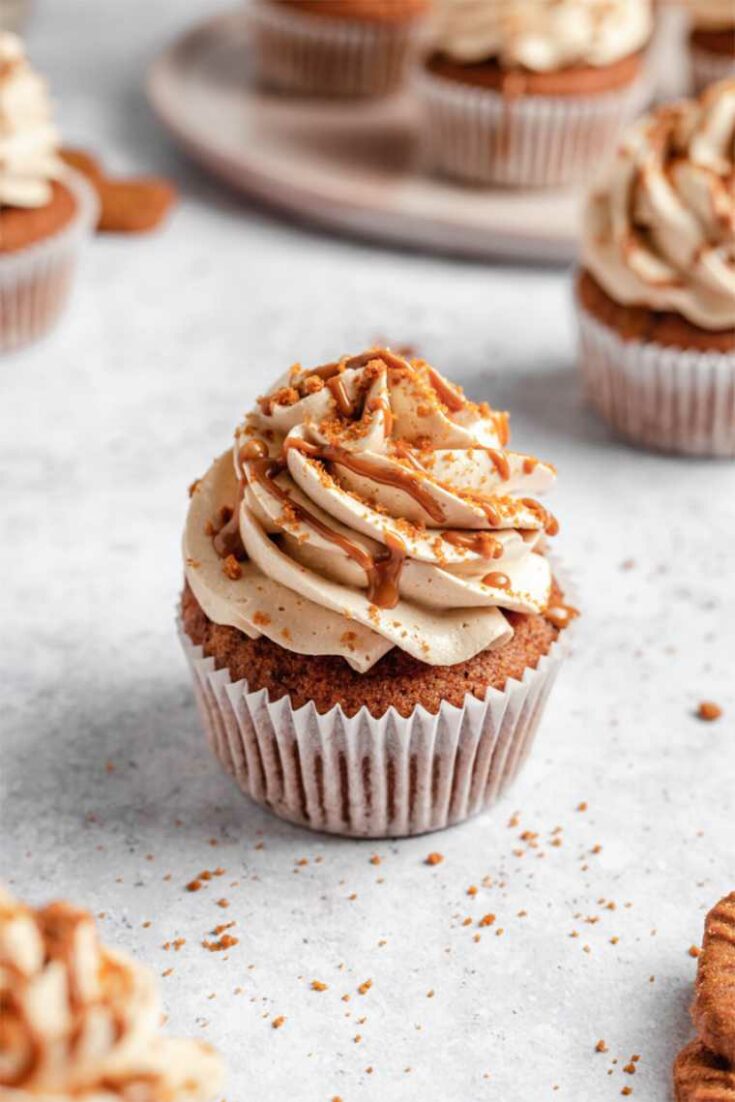 egg free biscoff cupcakes