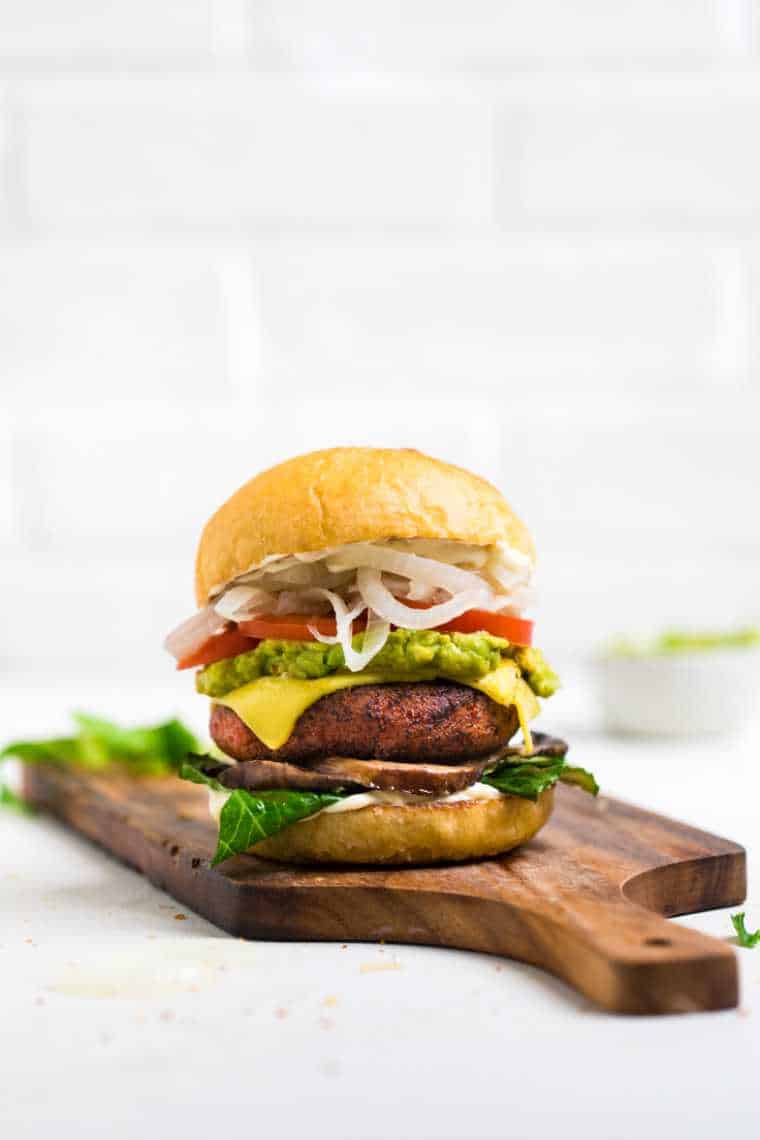 high protein vegan burger