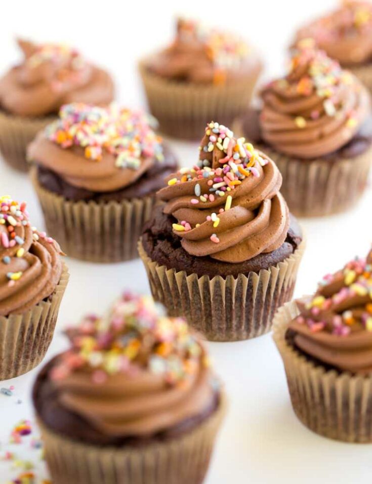 vegan double chocolate cupcakes
