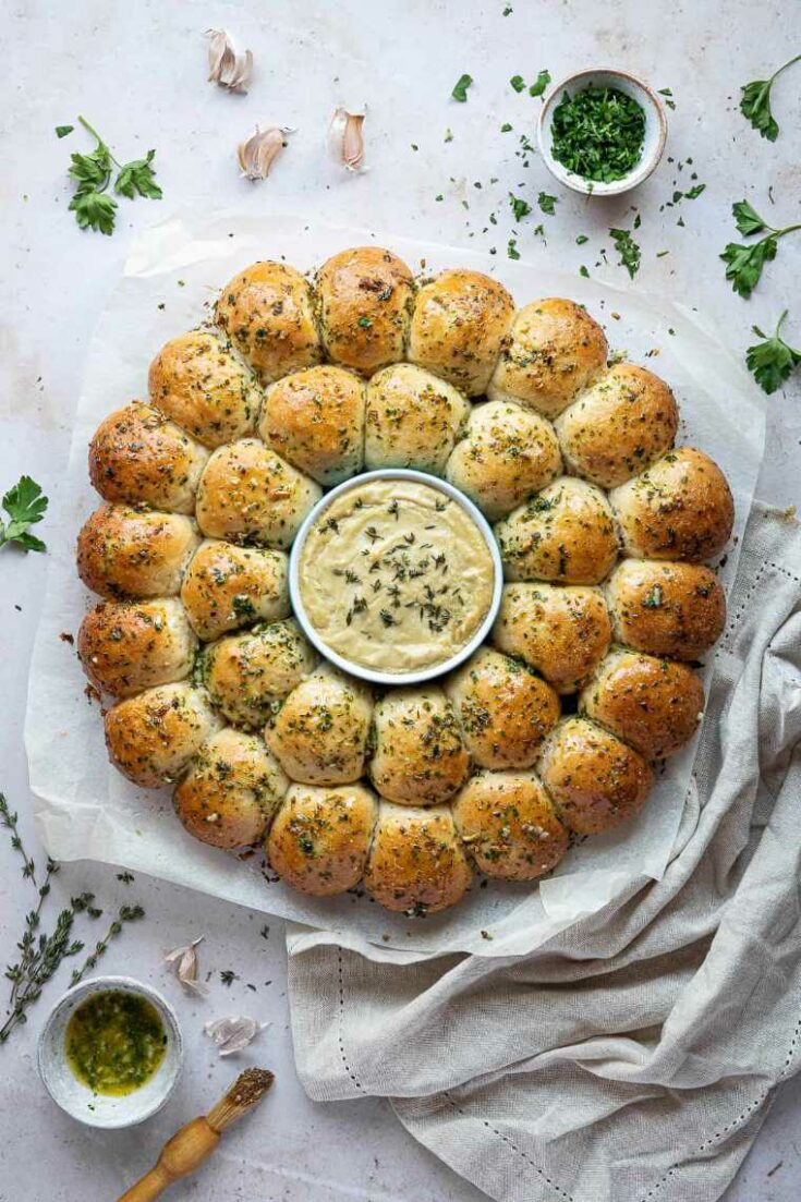 vegan garlic dough balls