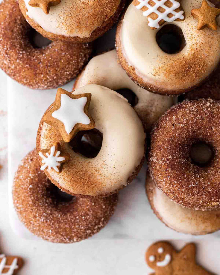 vegan gingerbread donuts