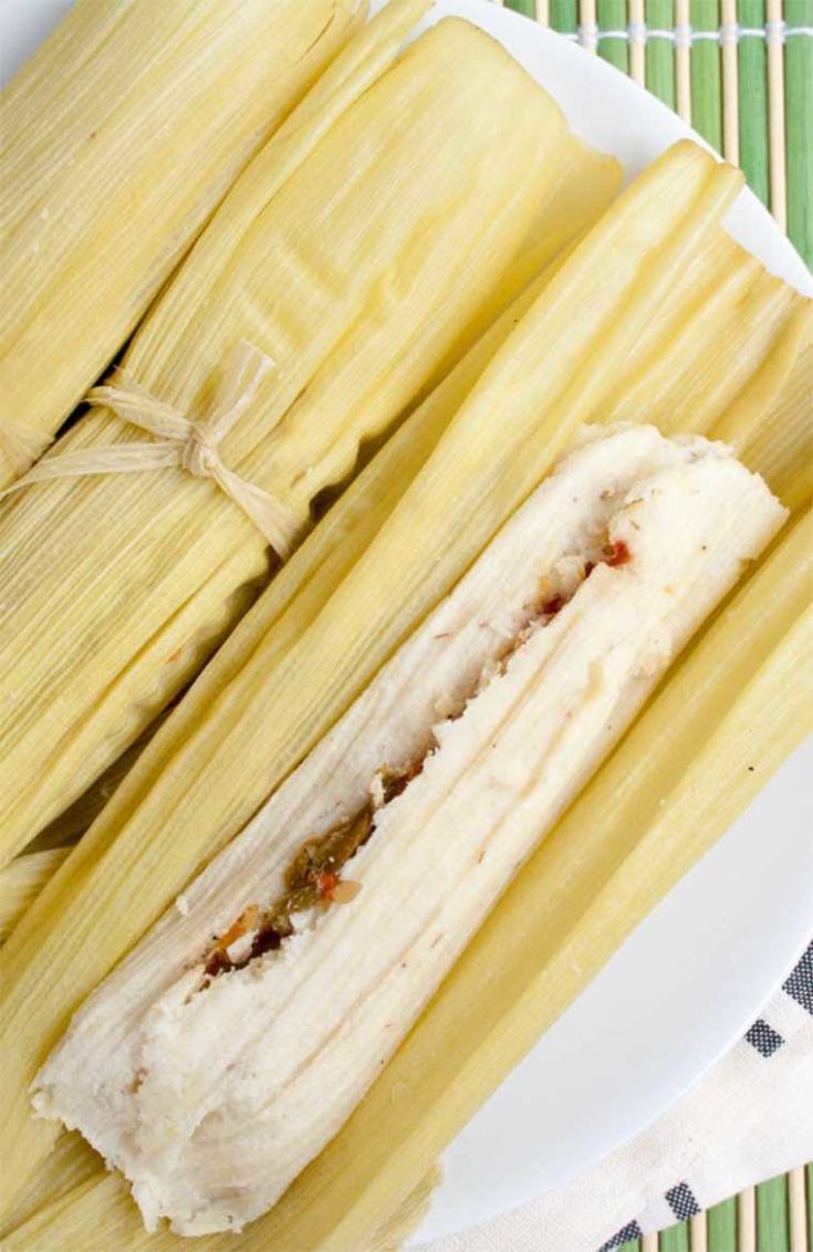 vegan green corn tamales
