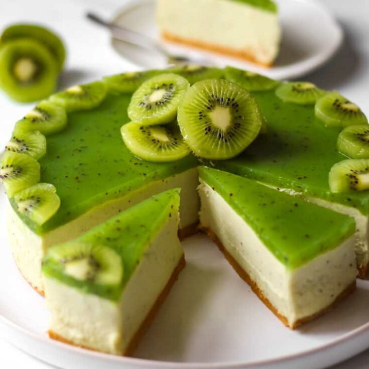 vegan kiwi cheesecake