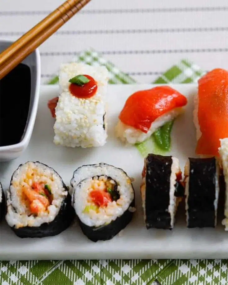 vegan tuna sushi