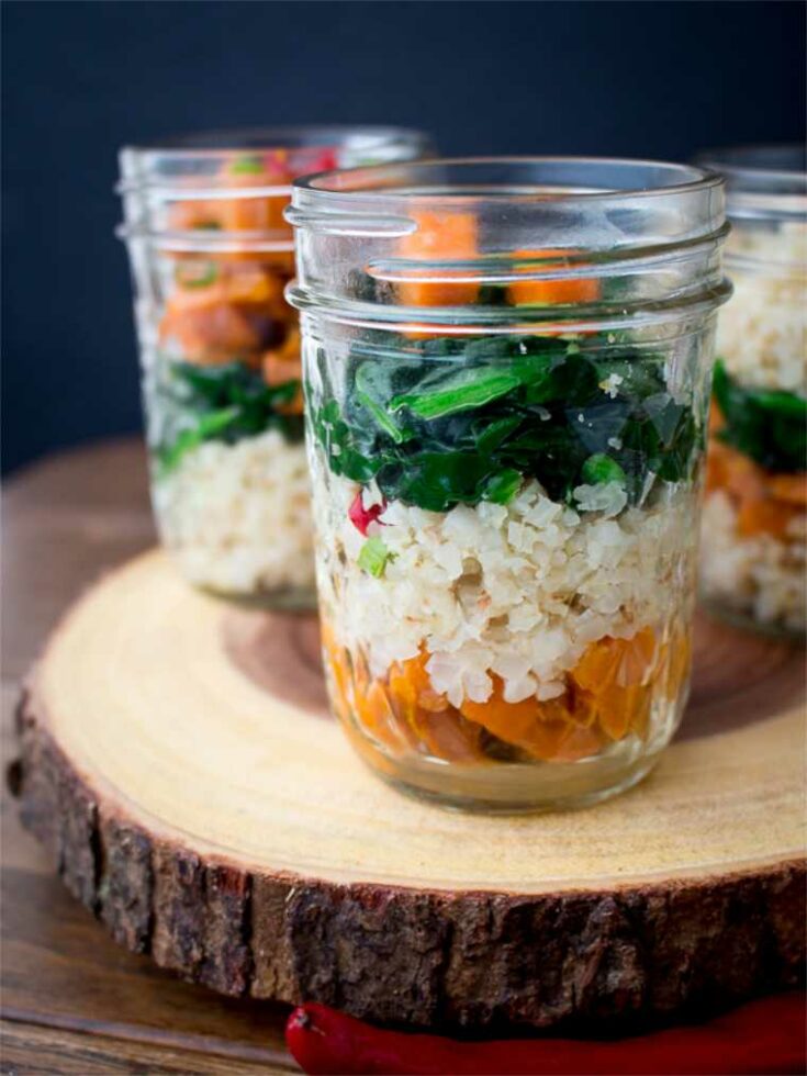 vegan whole30 lunch jars