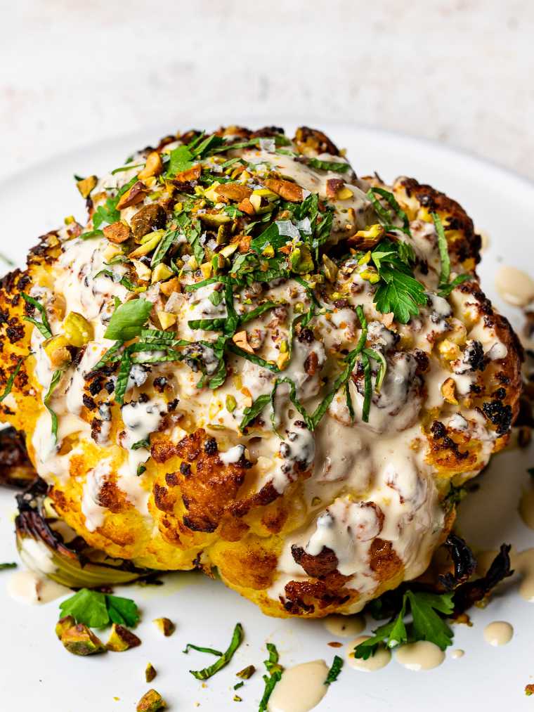whole roasted cauliflower